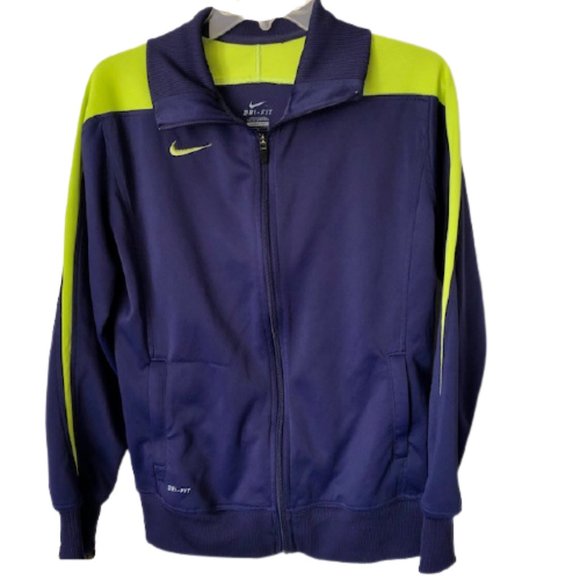 Nike Dri-Fit Full Zip Jacket Purple/Chartreuse  - L - Picture 1 of 12
